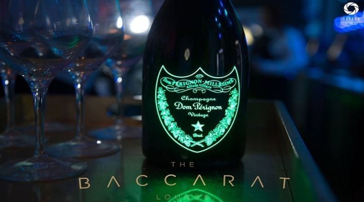 Enjoy Dom PÃ©rignon Champagne at Bar Baccarat