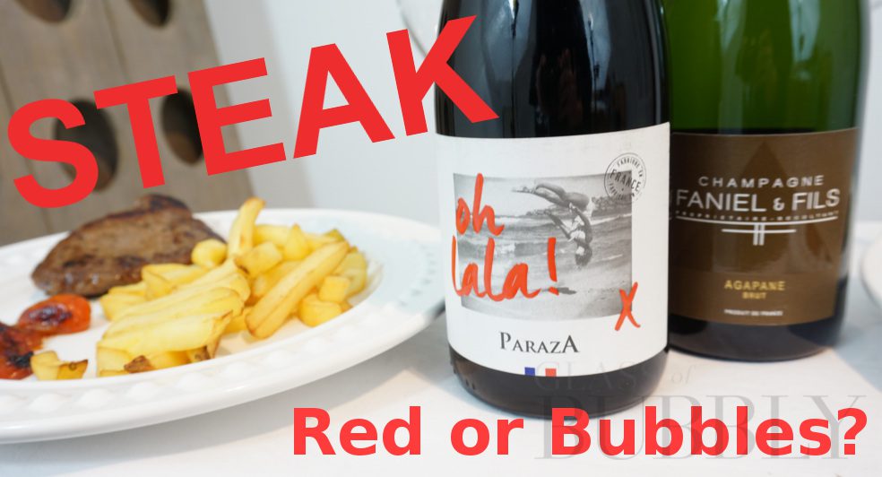Red Wine or Champagne with Steak